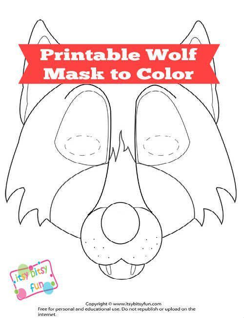 wolf mask printable free